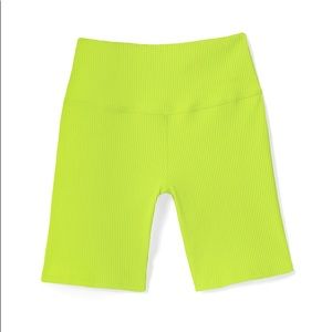 ONA by Yoon Chung biker shorts in lime.
